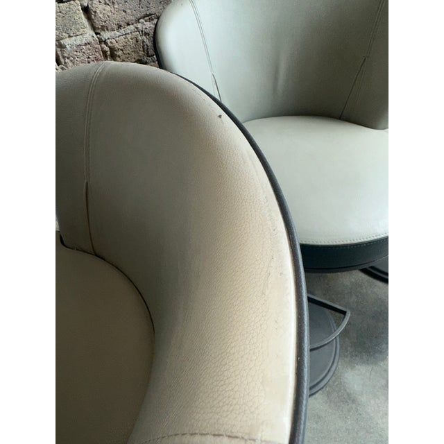 Giorgetti Ode Chi Wing Lo Leather Bar Stool For Sale - Image 11 of 14