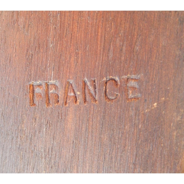 Wood Early 20th Century French Walnut and Marble Accent Table For Sale - Image 7 of 7
