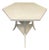 Dennis and Leen "Lambert" Faux Ivory Painted Side Table W" Drink Tray For Sale