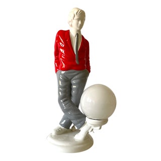 Mid-Century Modern Pop Art Ceramic Statue Lamp, 1960s For Sale