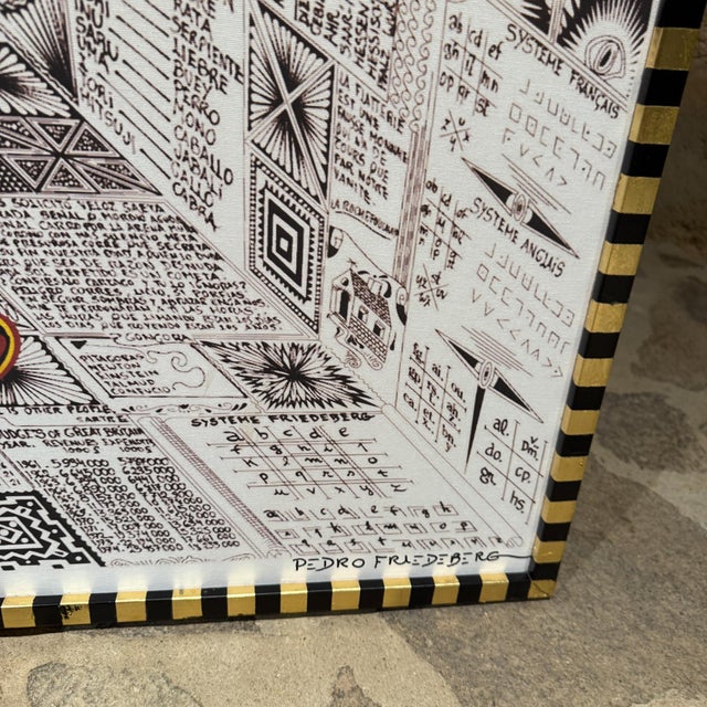 Pedro Friedeberg Codice Miguelito Glicee on Canvas Pt Wall Art For Sale - Image 9 of 13