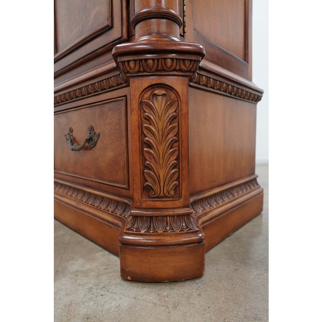 Vintage Rococo Revival Burl Wood Armoire For Sale - Image 12 of 18