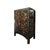 Chinese Vintage Chinese Black Golden Scenery Storage Armoire Wardrobe Cabinet For Sale - Image 3 of 9