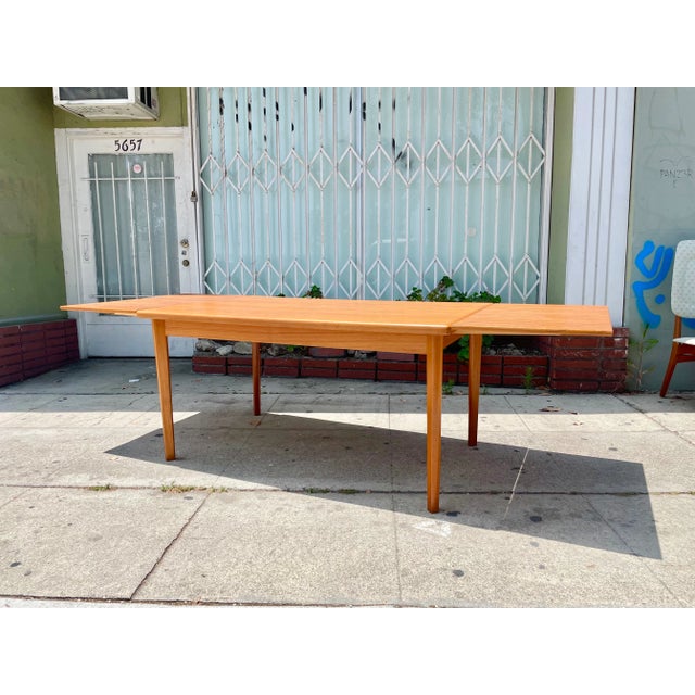 1960s Danish Modern Teak Extendable Dining Table by Brdr Furbo For Sale - Image 11 of 12