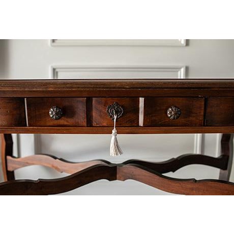 Wood Late 20th Century Romweber Spanish Baroque Carved Writing Desk, Designed by Jim Peed For Sale - Image 7 of 17