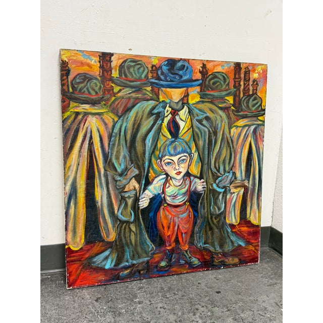 Contemporary Original Acrylic on Canvas Painting, Artist Unknown For Sale - Image 3 of 12