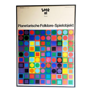 1960s Vintage Victor Vasarely Planetarische Folklore-Spielobjekt Print For Sale