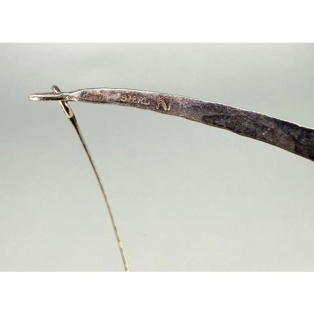 Contemporary Contemporary Artisan Sterling Agate Necklace For Sale - Image 3 of 6