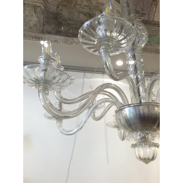 Glass Murano Glass 12-Light Chandelier, 1930s For Sale - Image 7 of 13