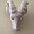 Vintage Neoclassical Italian White Glazed Porcelain Ram's Head Wall Hanging Sculpture, Circa 1980s For Sale In Chicago - Image 6 of 12