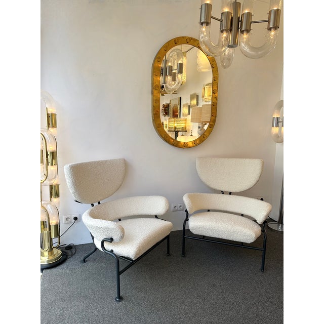 White Pair of Armchairs Pl19 by Franco Albini for Poggi, Italy, 1960s For Sale - Image 8 of 14