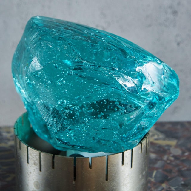 Globular Bubble Glass Table Lamp by Max Ingrand for Saint-Gobain, France 1960s For Sale - Image 10 of 11