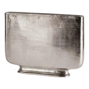 Large Silver Pendleton Metal Vase