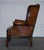 Set of Chesterfield Wingback Armchairs in Hand Dyed Brown Leather, 1960s For Sale - Image 6 of 18