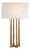 Ian K. Fowler by Visual Comfort Signature Scala Hand-Forged Table Lamp in Gilded Iron with Linen Shade For Sale