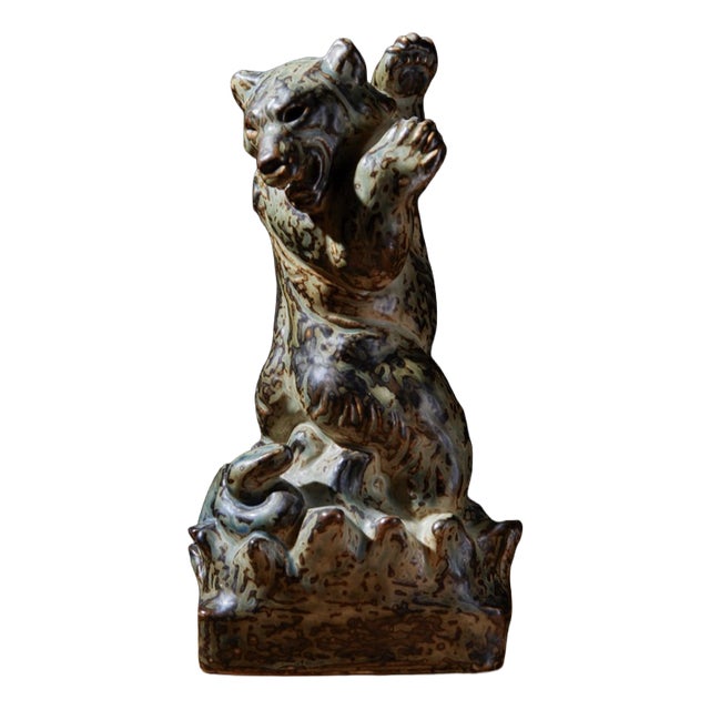 Ceramic Bear Sculpture by Knud Kyhn for Royal Copenhagen, 1952 For Sale