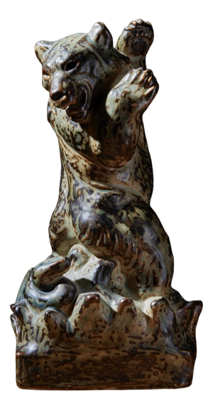 Ceramic Bear Sculpture by Knud Kyhn for Royal Copenhagen, 1952