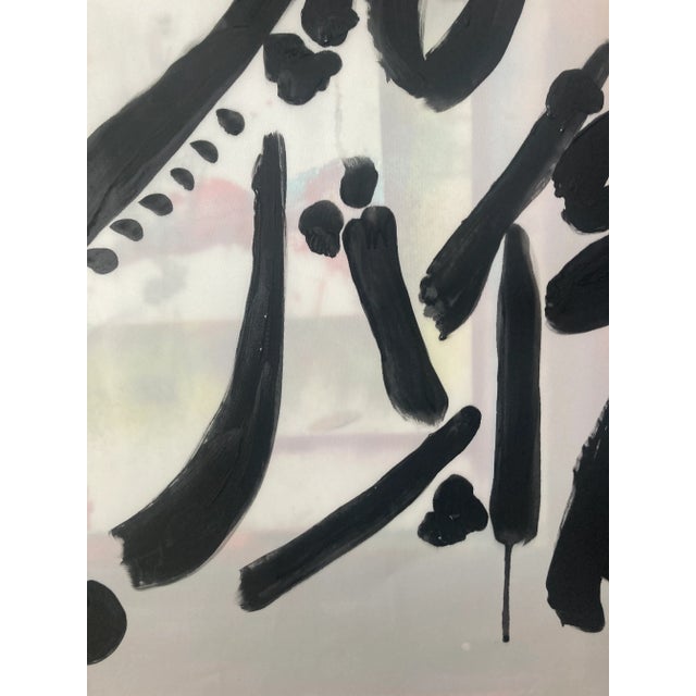 Erik Sulander Original Contemporary Abstract B&w Composition in Acrylic on Dacron. For Sale - Image 4 of 5