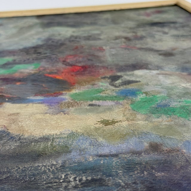 Abstract Original Vintage New York Artist Eugene Arcieri Deep O/C Mid 20th C. Painting, Framed & Signed For Sale - Image 3 of 10