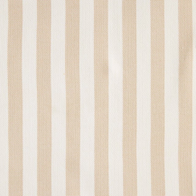 SAMPLE - Schumacher x Caroline Z Hurley Even Stripe Fabric In Sand For Sale