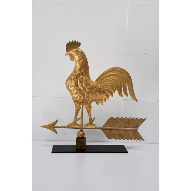 19th Century Gilded Rooster Weathervane For Sale - Image 9 of 9