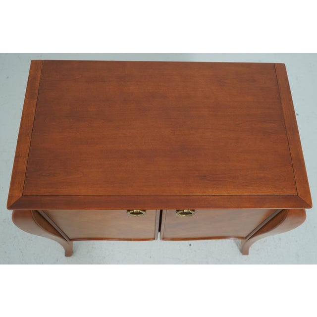 Wood Pair of Hickory White Italian Style Console Nightstand Cabinets For Sale - Image 7 of 17