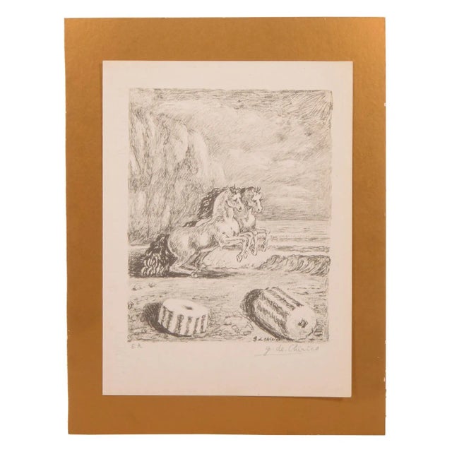 1960s Giorgio De Chirico Italian Lithograph Print For Sale - Image 5 of 6