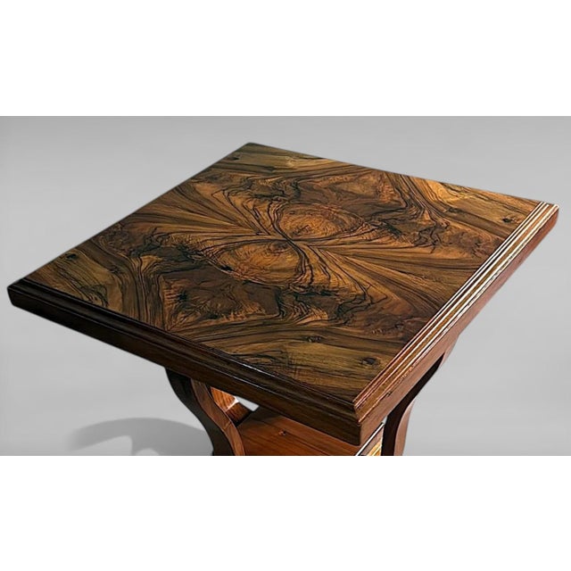 Late 19th Century Italian Art Deco Square Coffee Table With Dual-Tier Base For Sale - Image 9 of 18