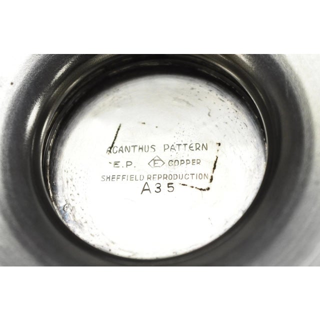 Vintage Sheffield Acanthus Pattern Silver Plated Coffee Teapot Tea Kettle For Sale - Image 13 of 14