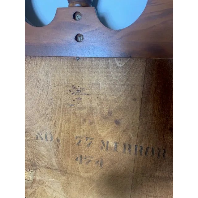 1940s Wood Framed Mirror For Sale In New York - Image 6 of 7