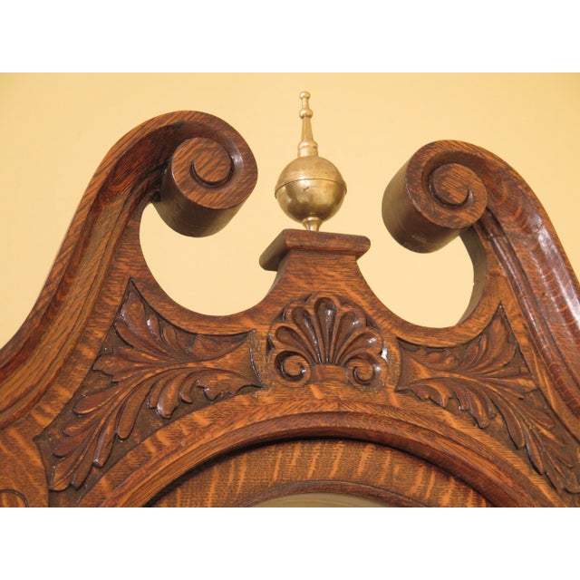 J.C. Jennens & Sons London England Oak Grandfather Clock For Sale In Philadelphia - Image 6 of 13