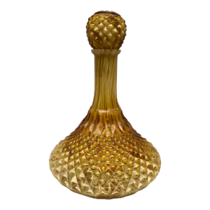 Vintage Italian Maestri Vetrai Diamond Cut Glass Decanter