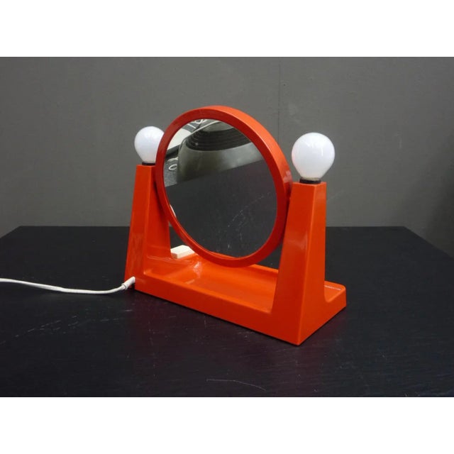 Very rare makeup mirror from Neckermann, 1970s. Excellent original condition. Lighting works perfectly. Case made of...