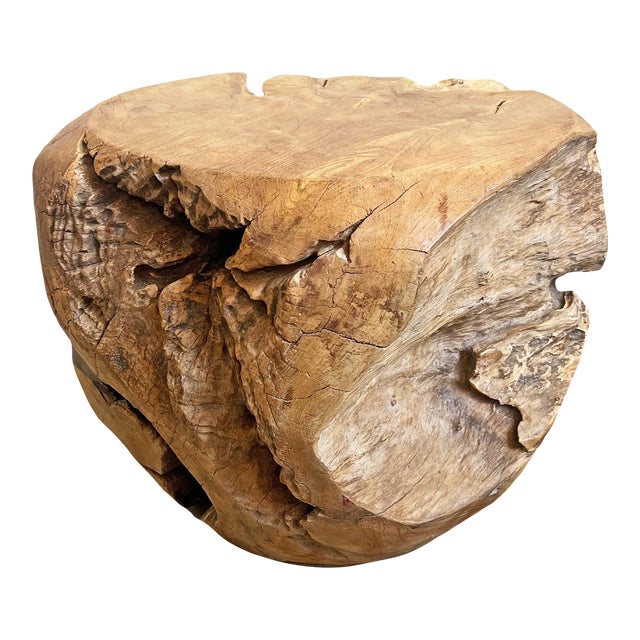Raw Teak Root Ball Stool Chairish