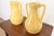 Mid-Century Modern Robinson Ransbottom of Roseville Arts & Crafts Large Yellow Glazed Handled Art Pottery Jugs or Vases, Pair For Sale - Image 3 of 13