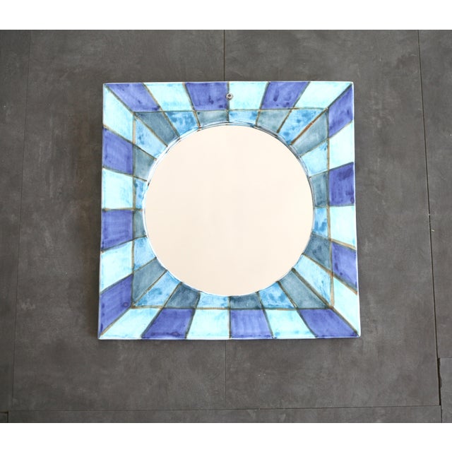 Vintage Mirror in Ceramic, 1970s For Sale - Image 10 of 12