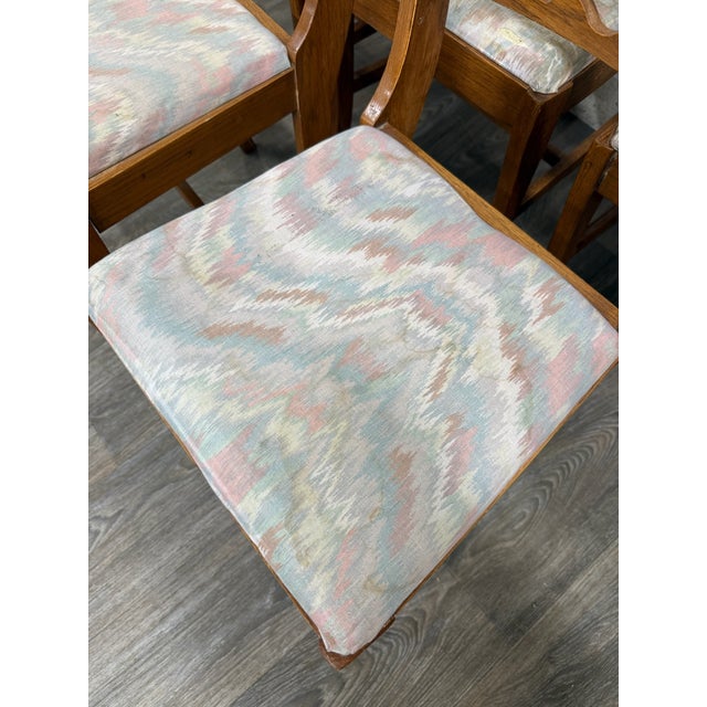 Antique American Quarter Sawn Oak Dining Chairs - Set of 5 For Sale - Image 12 of 15