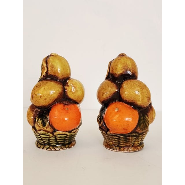 French Country Vintage Inarco Japan Ceramic Salt & Pepper Shakers For Sale - Image 3 of 10