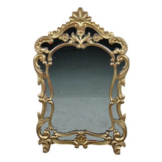 Mid-19th Century Napoleon III Louis XV Giltwood Mirror with Parcloses For Sale