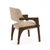 Contemporary Arches Dining Chair in Chenille and Walnut from Insidherland For Sale - Image 3 of 13