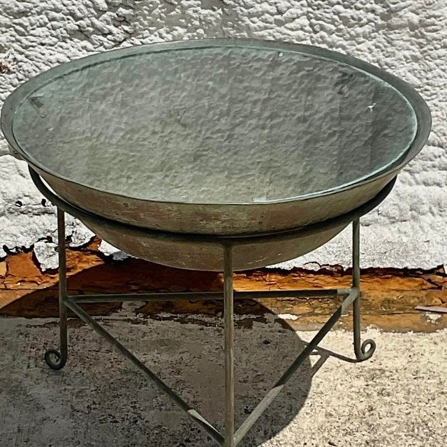 Vintage Patinated Collectors Drum Table For Sale - Image 12 of 13