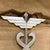 Aluminum Caduceus Symbol Medical Wall Mounted Sculpture Snakes & Wings For Sale - Image 9 of 12