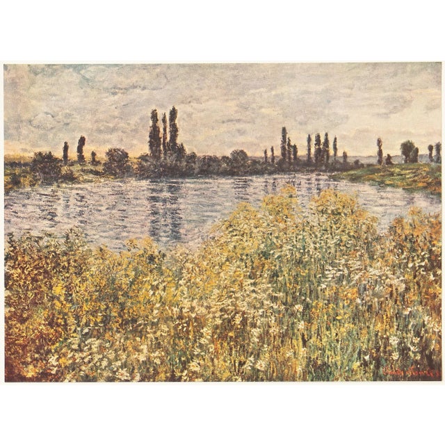 The School of Paris 1956 After Claude Monet "Banks of the Seine, Vetheuil", Full-Color Print For Sale - Image 3 of 7