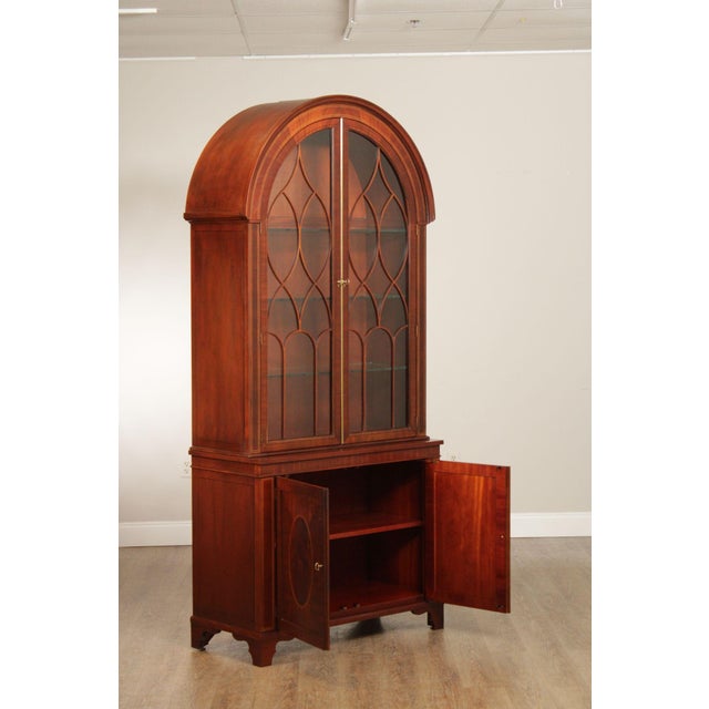 Baker Historic Charleston Pair Dome Arched Display Bookcase Cabinets For Sale - Image 12 of 12
