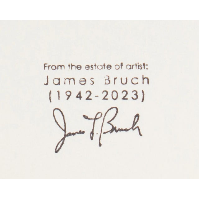 Paper Abstract Graphite and Acrylic Drawing by James L. Bruch For Sale - Image 7 of 7