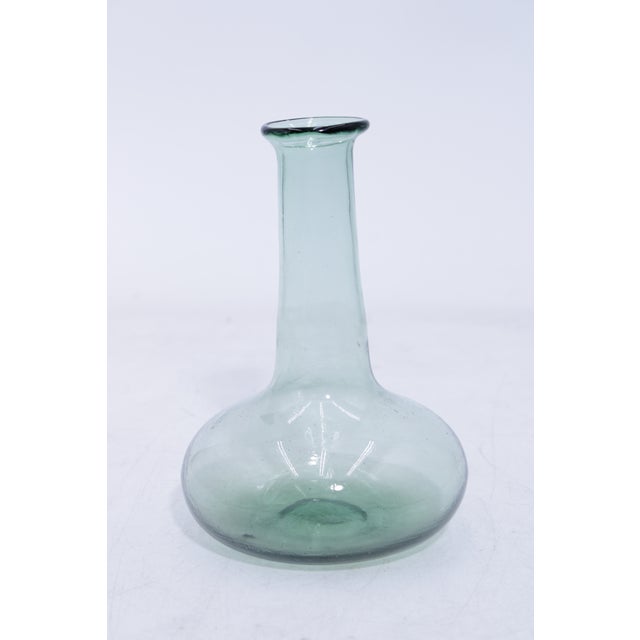 Antique Pair of Hand Blown Glass Bottle Vases For Sale - Image 10 of 13