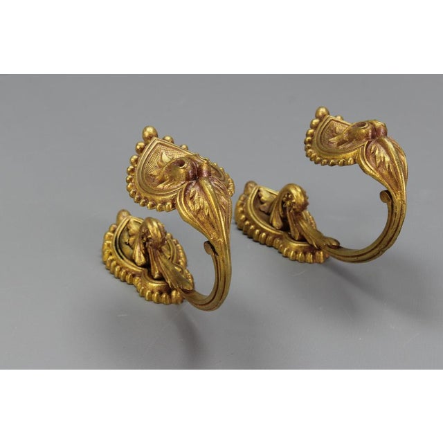 Early 20th Century French Bronze Curtain Tiebacks, 1890s, Set of 2 For Sale - Image 6 of 18
