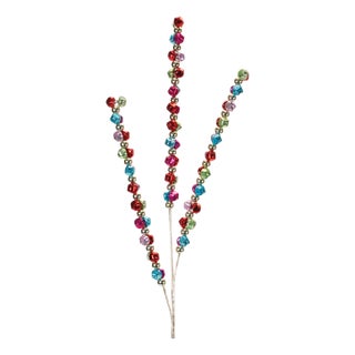 Metal Jingle Bell Spray (Set of 2) For Sale