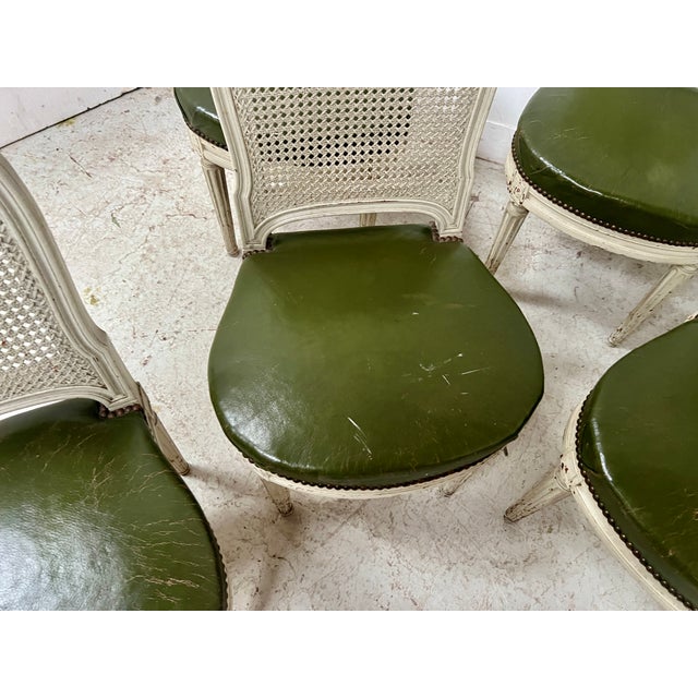 Louis XVI Style Chairs in Patinated Beechwood, Set of 7 For Sale - Image 13 of 16