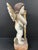 Figurative Vintage Carved Wood Standing Angel Sculpture With Glass Eyes For Sale - Image 3 of 9